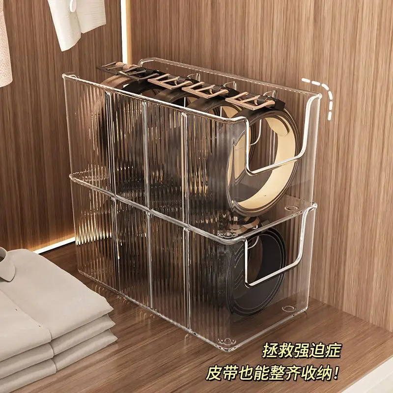 Transparent Acrylic Belt Storage Box for Wardrobe Drawer - Image 4