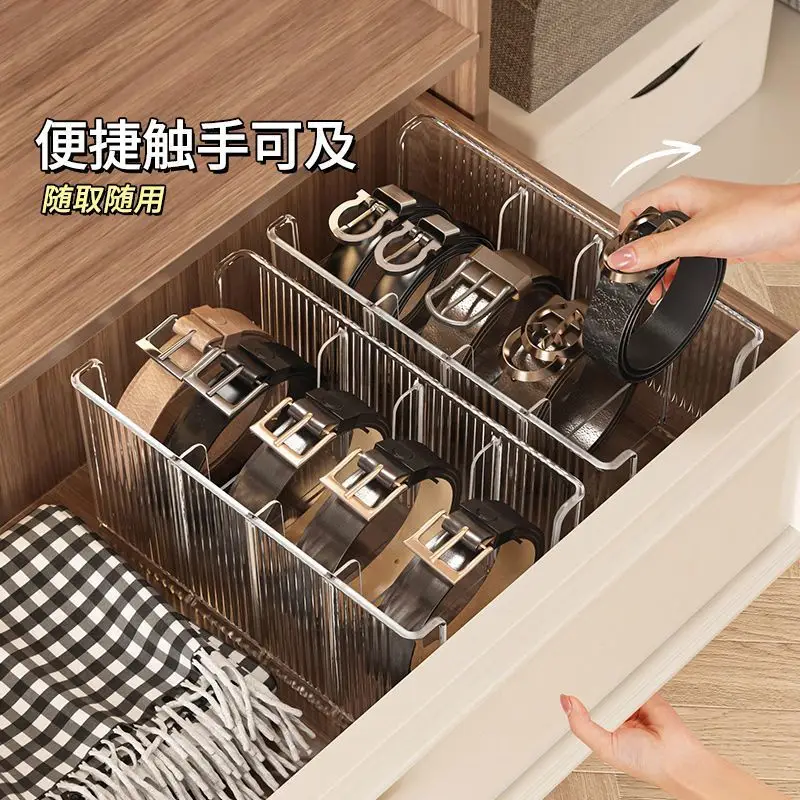 Transparent Acrylic Belt Storage Box for Wardrobe Drawer - Image 5