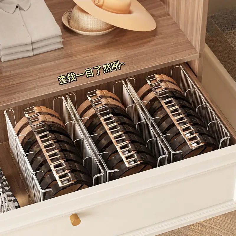 Transparent Acrylic Belt Storage Box for Wardrobe Drawer — feature 4