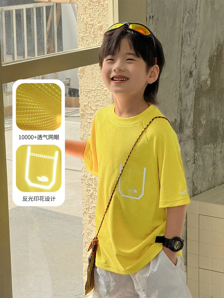 Zhenpinxuan Kids Sports T-Shirt Light Blue 2025 - Image 4