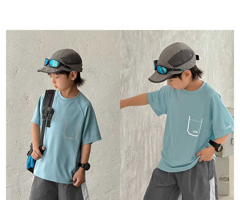 Zhenpinxuan Kids Sports T-Shirt Light Blue 2025 — feature 20