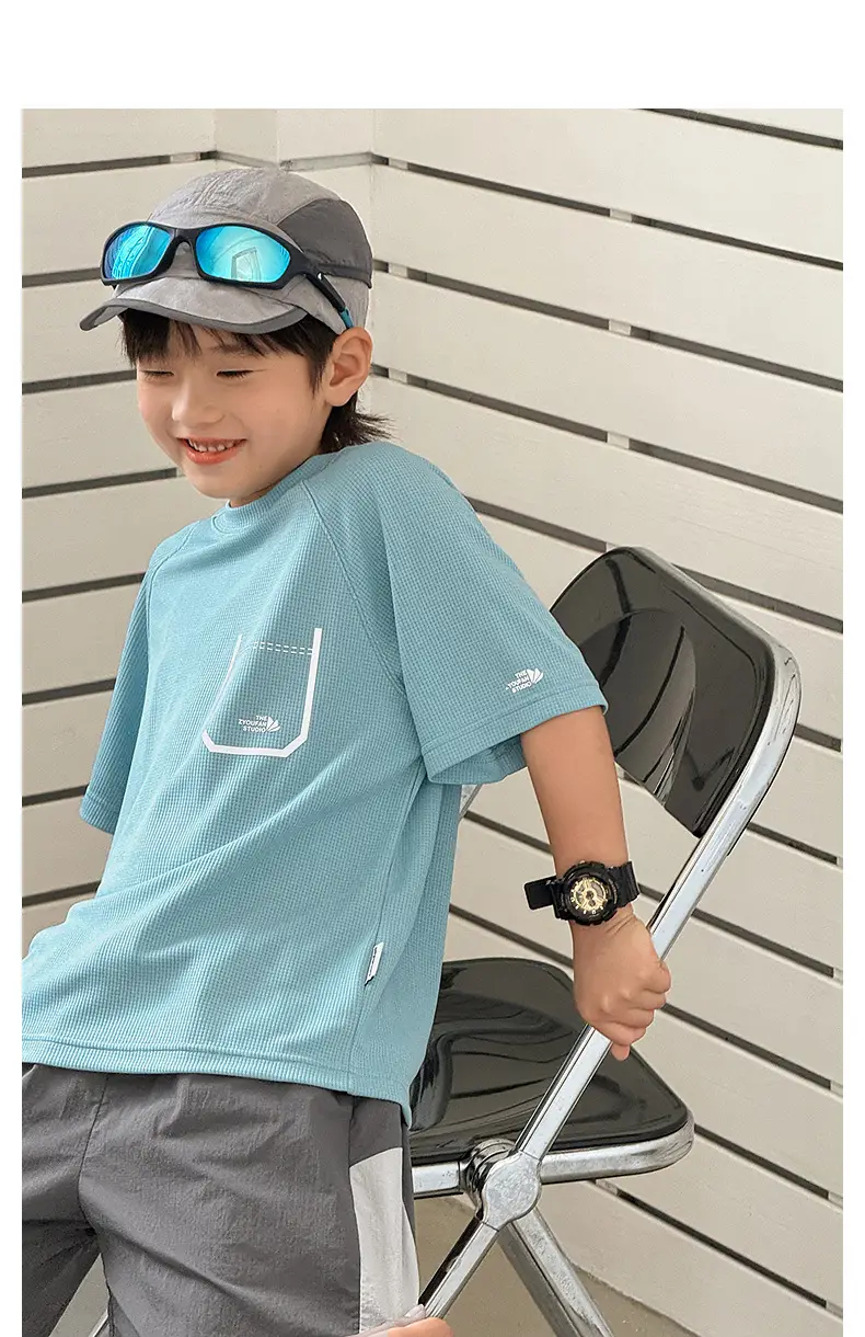 Zhenpinxuan Kids Sports T-Shirt Light Blue 2025 — feature 21