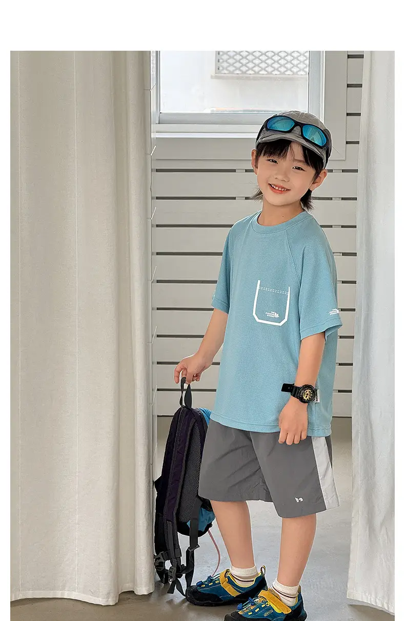 Zhenpinxuan Kids Sports T-Shirt Light Blue 2025 — feature 22