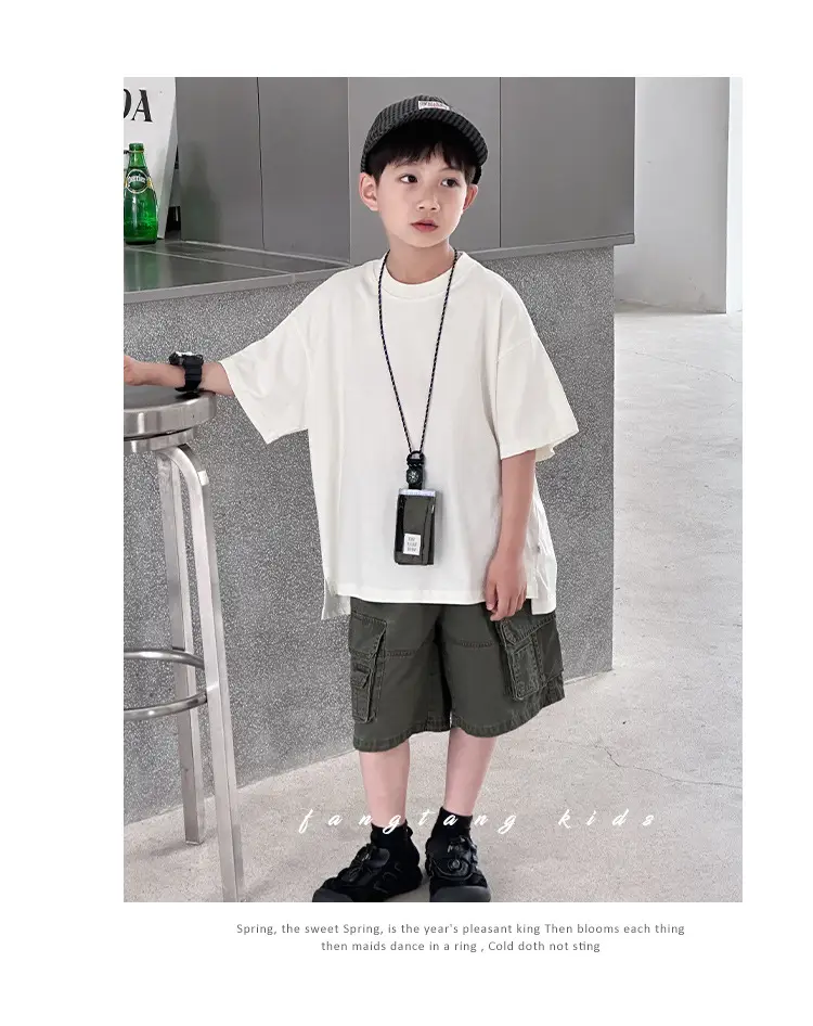 Kids Red T-Shirt Short Sleeve 2026 Summer Boys — feature 12