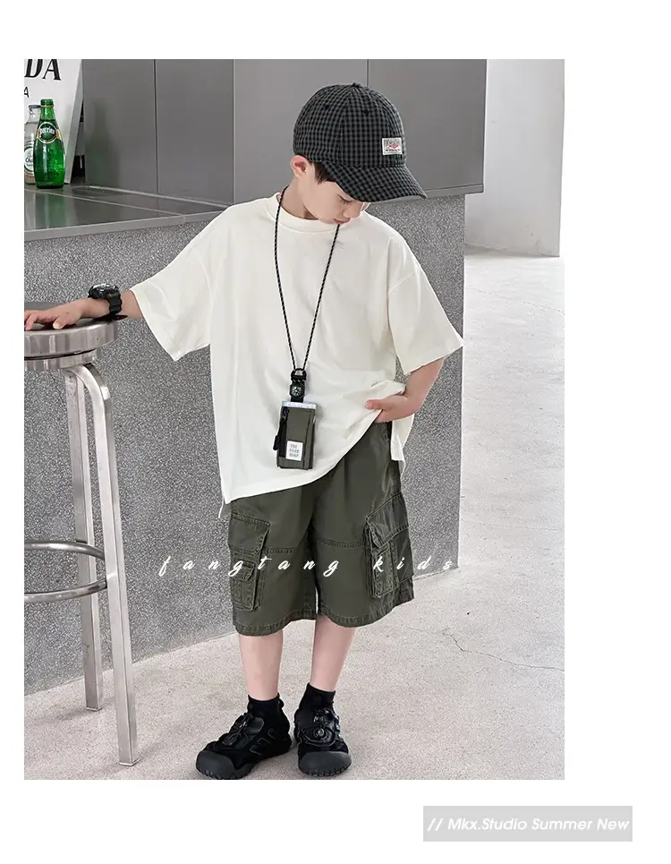 Kids Red T-Shirt Short Sleeve 2026 Summer Boys — feature 14