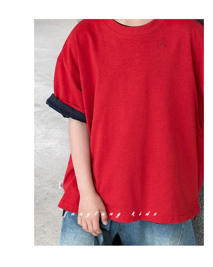 Kids Red T-Shirt Short Sleeve 2026 Summer Boys — feature 20