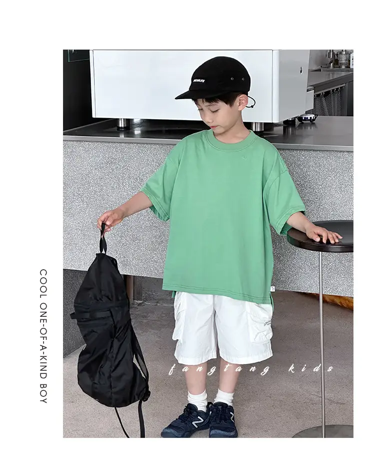 Kids Red T-Shirt Short Sleeve 2026 Summer Boys — feature 27