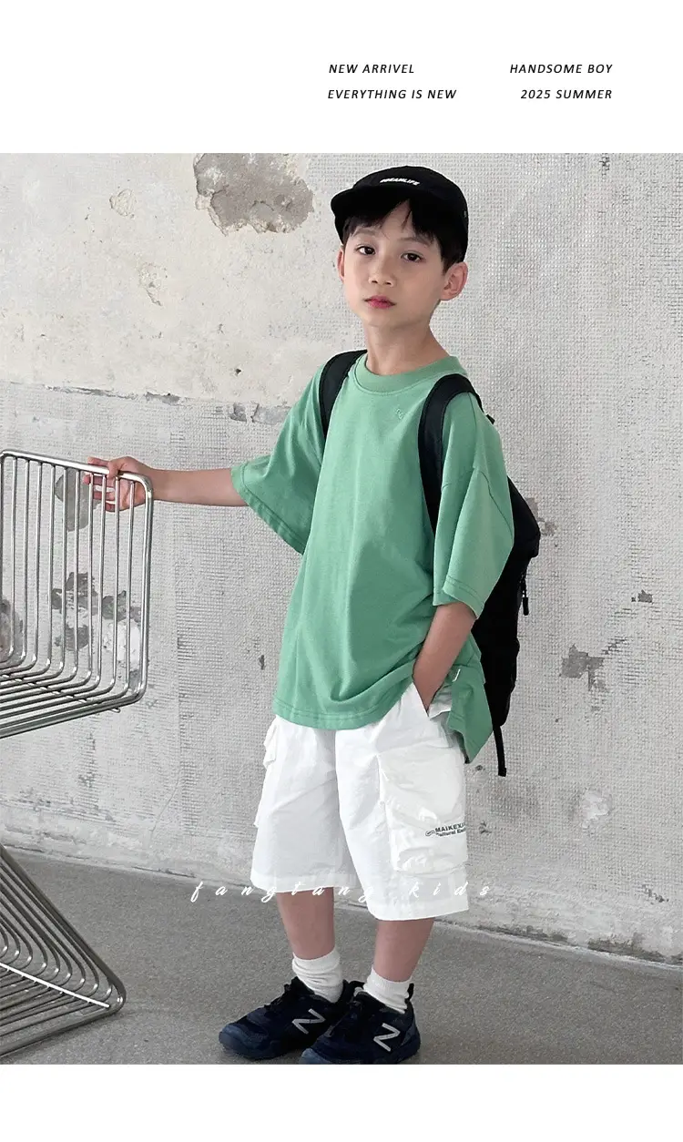 Kids Red T-Shirt Short Sleeve 2026 Summer Boys — feature 29