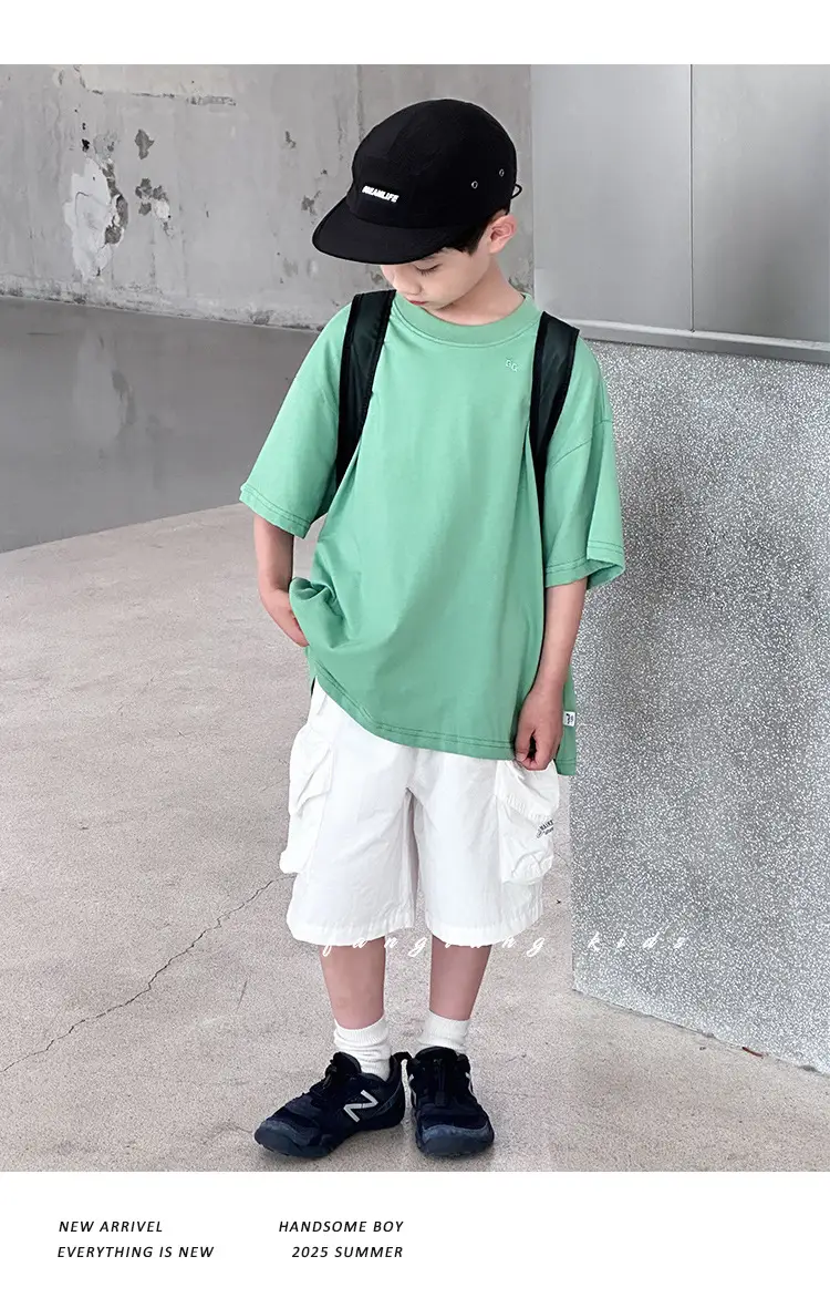 Kids Red T-Shirt Short Sleeve 2026 Summer Boys — feature 31