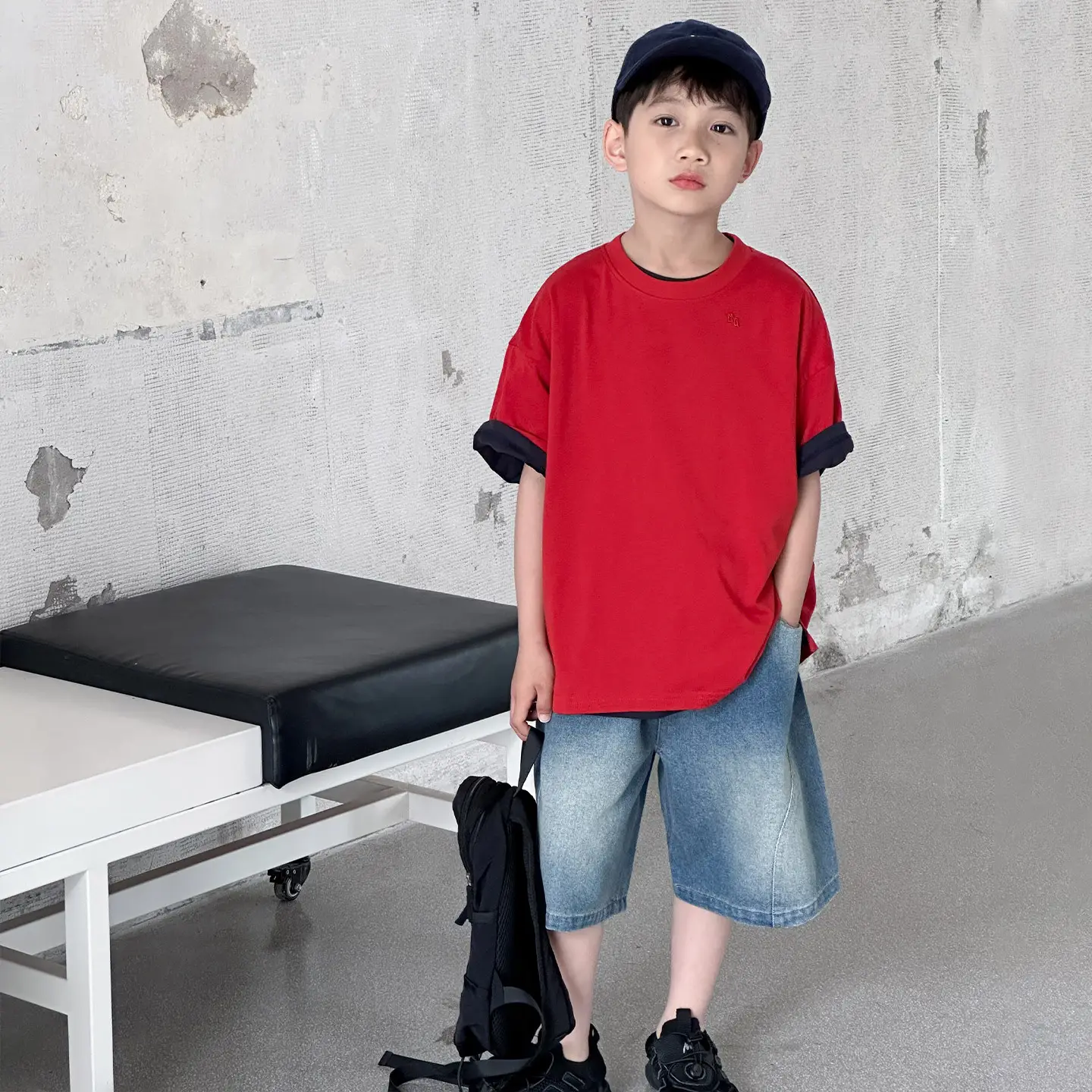 Kids Red T-Shirt Short Sleeve 2026 Summer Boys - Image 3