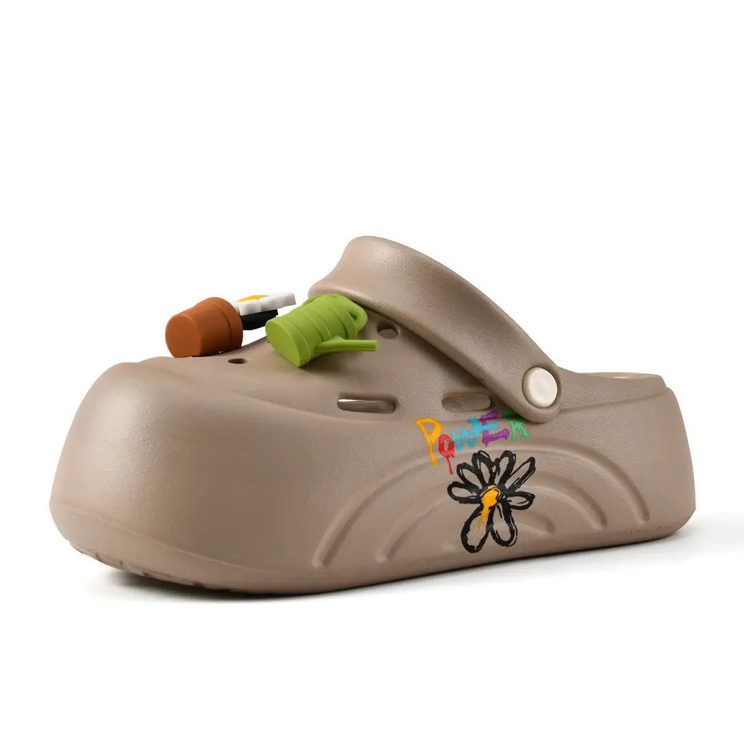 New Style Women's Clogs with Height Increase, Non-Slip, Breathable, Closed-Toe Design, Cute Daisy Eva, Wear-Resistant, Odor-Resistant Beach Slippers - Image 9