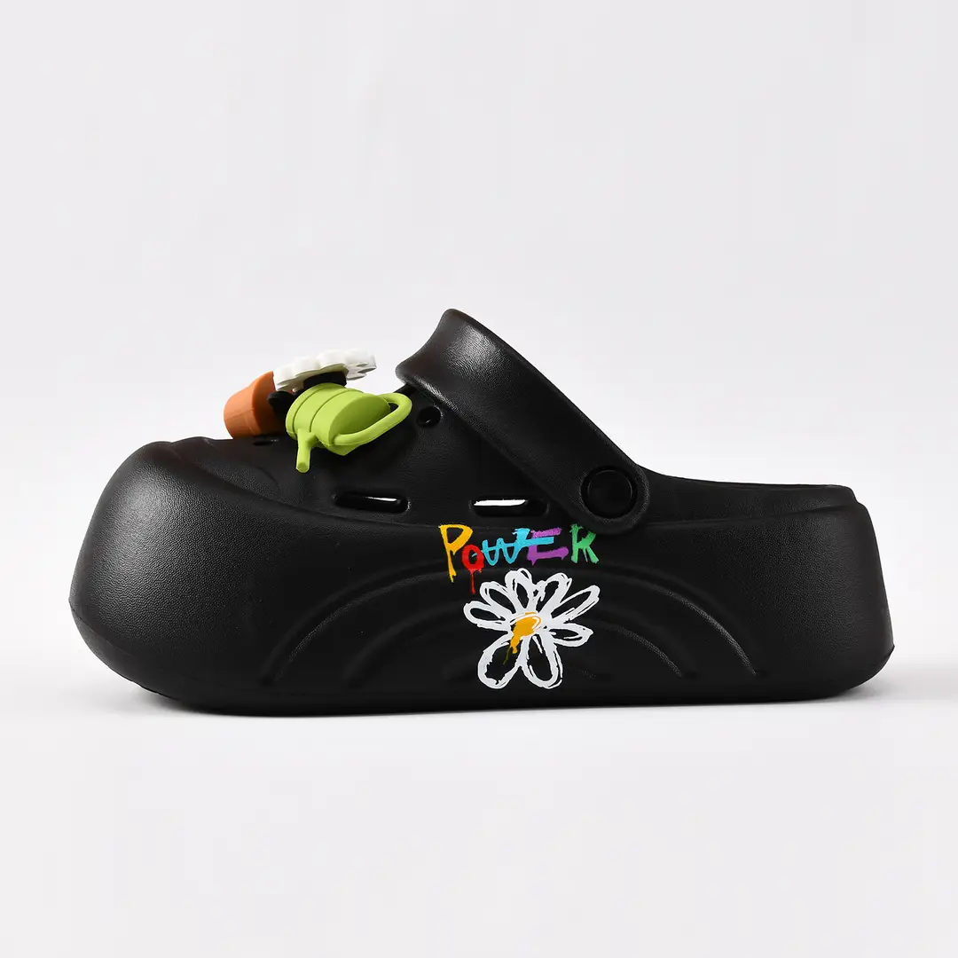 New Style Women's Clogs with Height Increase, Non-Slip, Breathable, Closed-Toe Design, Cute Daisy Eva, Wear-Resistant, Odor-Resistant Beach Slippers - Image 2
