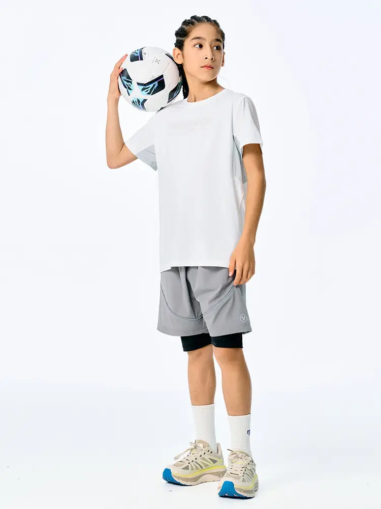Girls Cotton T-Shirt Light Green Short Sleeve Sports Wear - Image 8