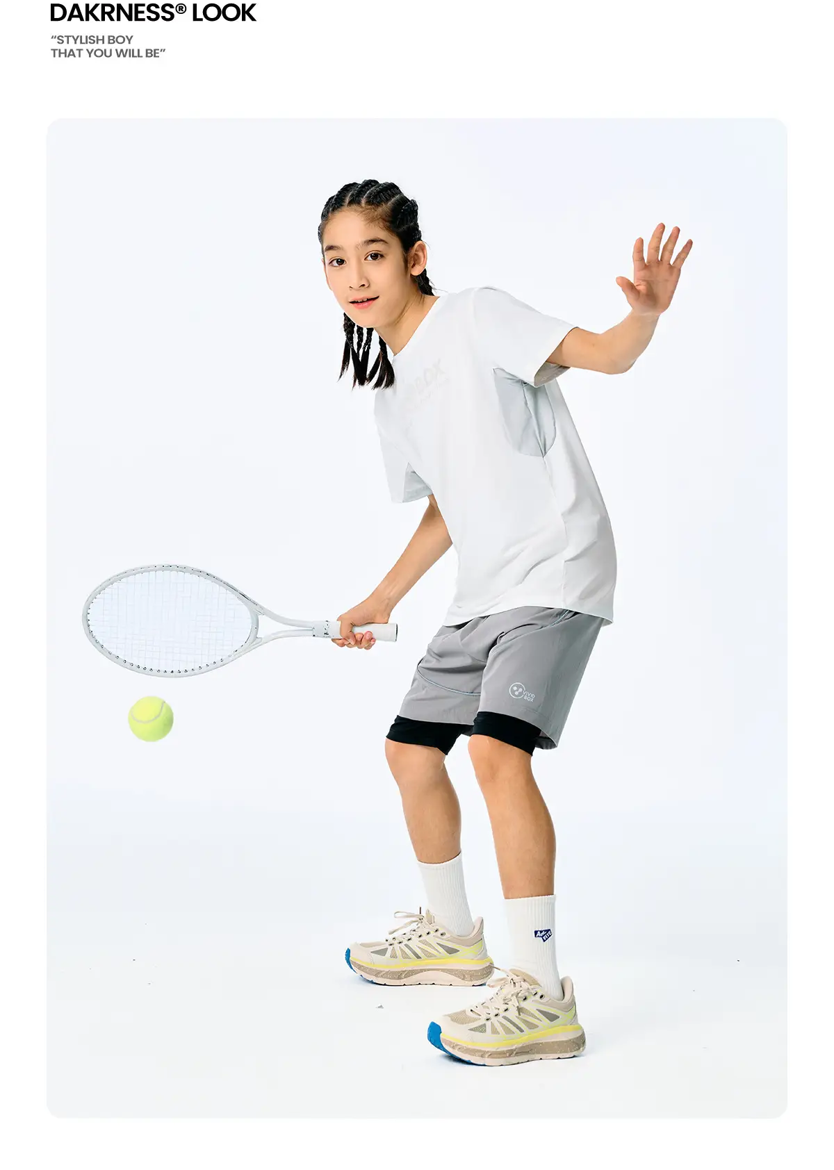 Girls Cotton T-Shirt Light Green Short Sleeve Sports Wear — feature 12
