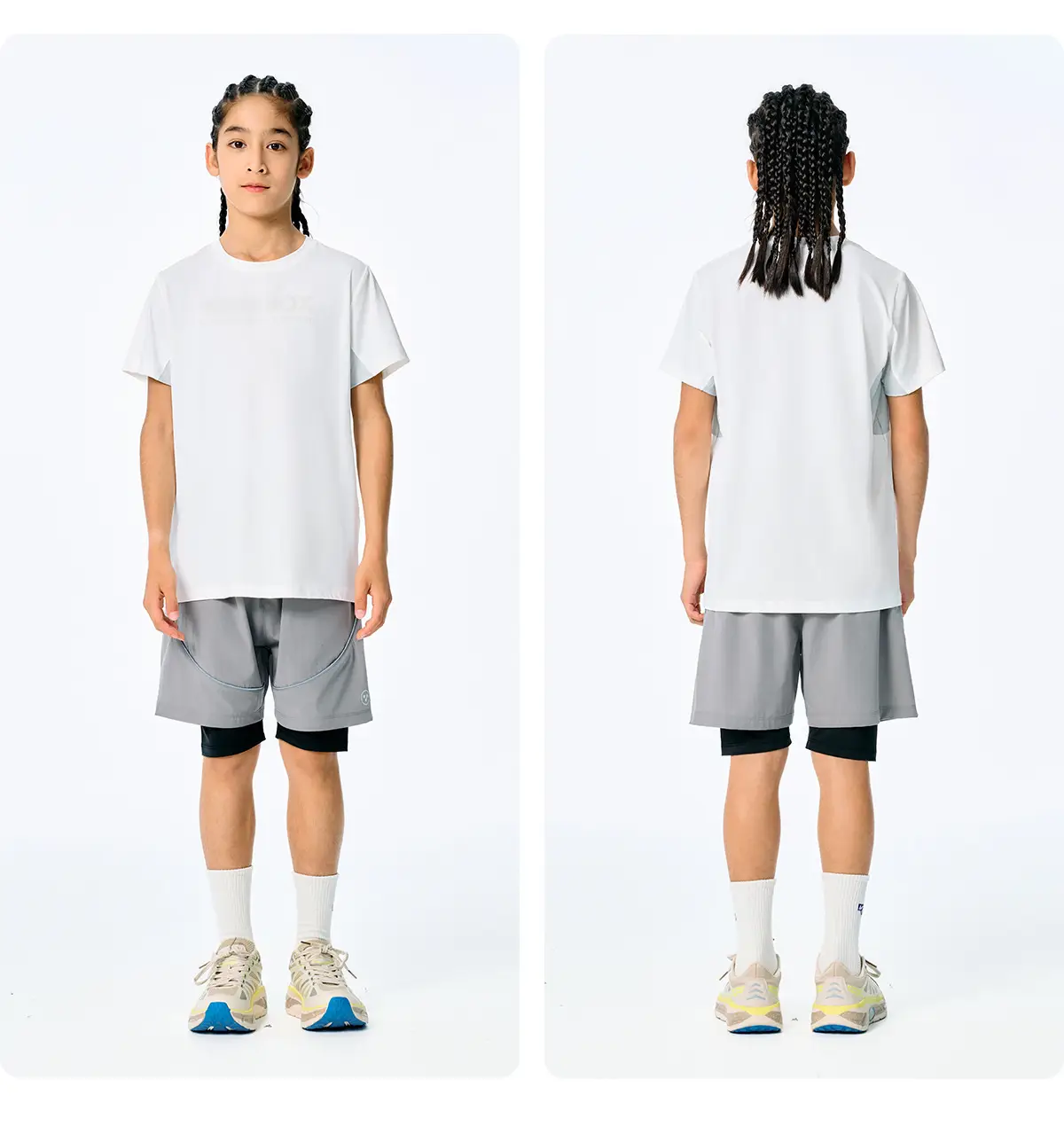 Girls Cotton T-Shirt Light Green Short Sleeve Sports Wear — feature 14