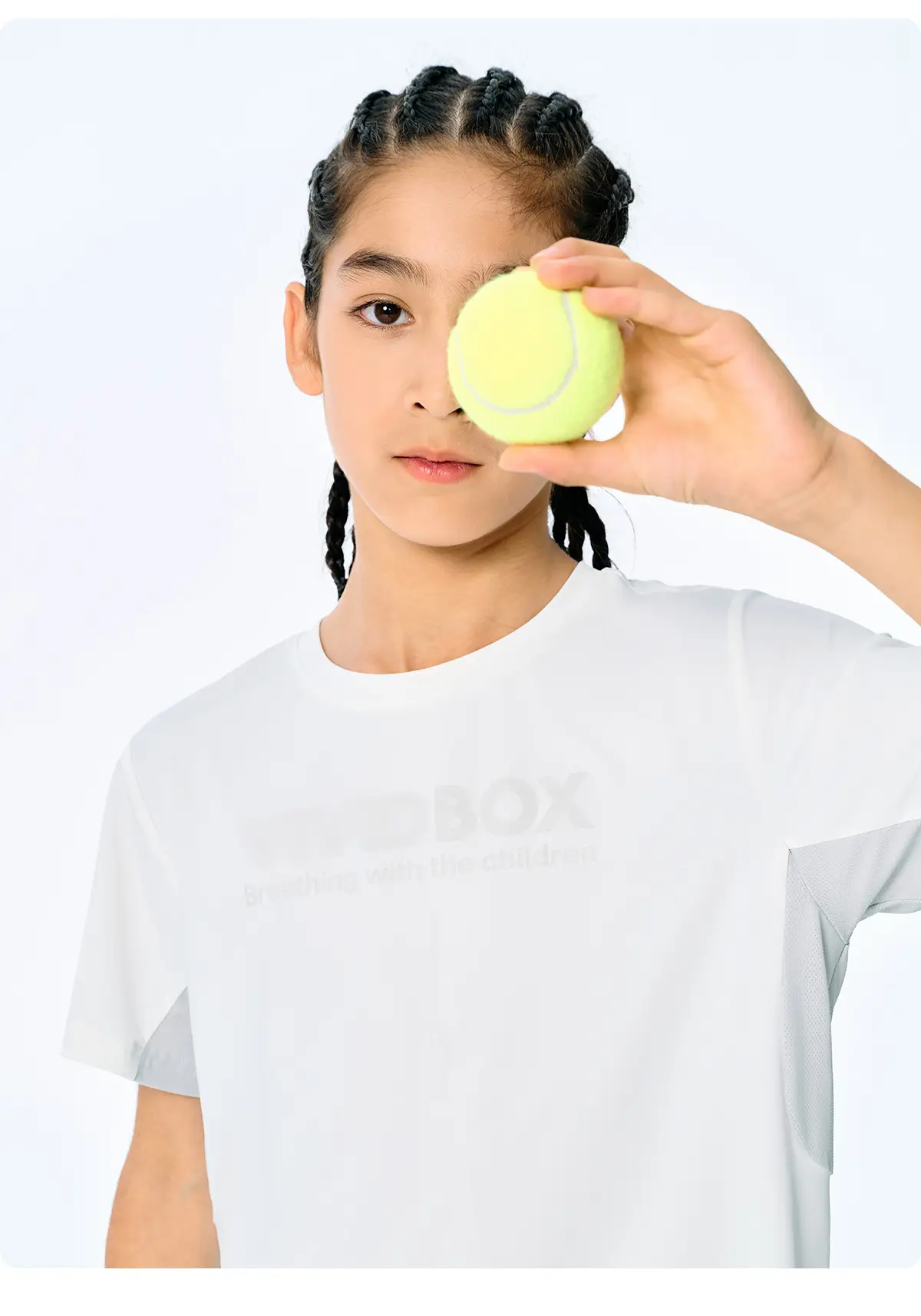 Girls Cotton T-Shirt Light Green Short Sleeve Sports Wear — feature 16