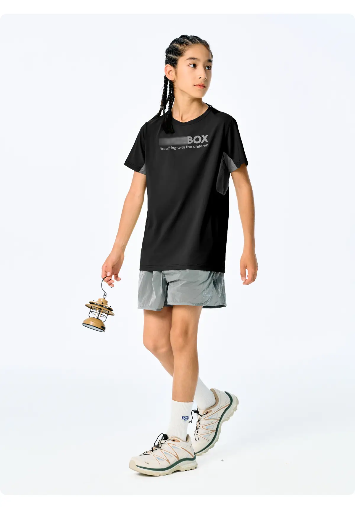 Girls Cotton T-Shirt Light Green Short Sleeve Sports Wear — feature 26