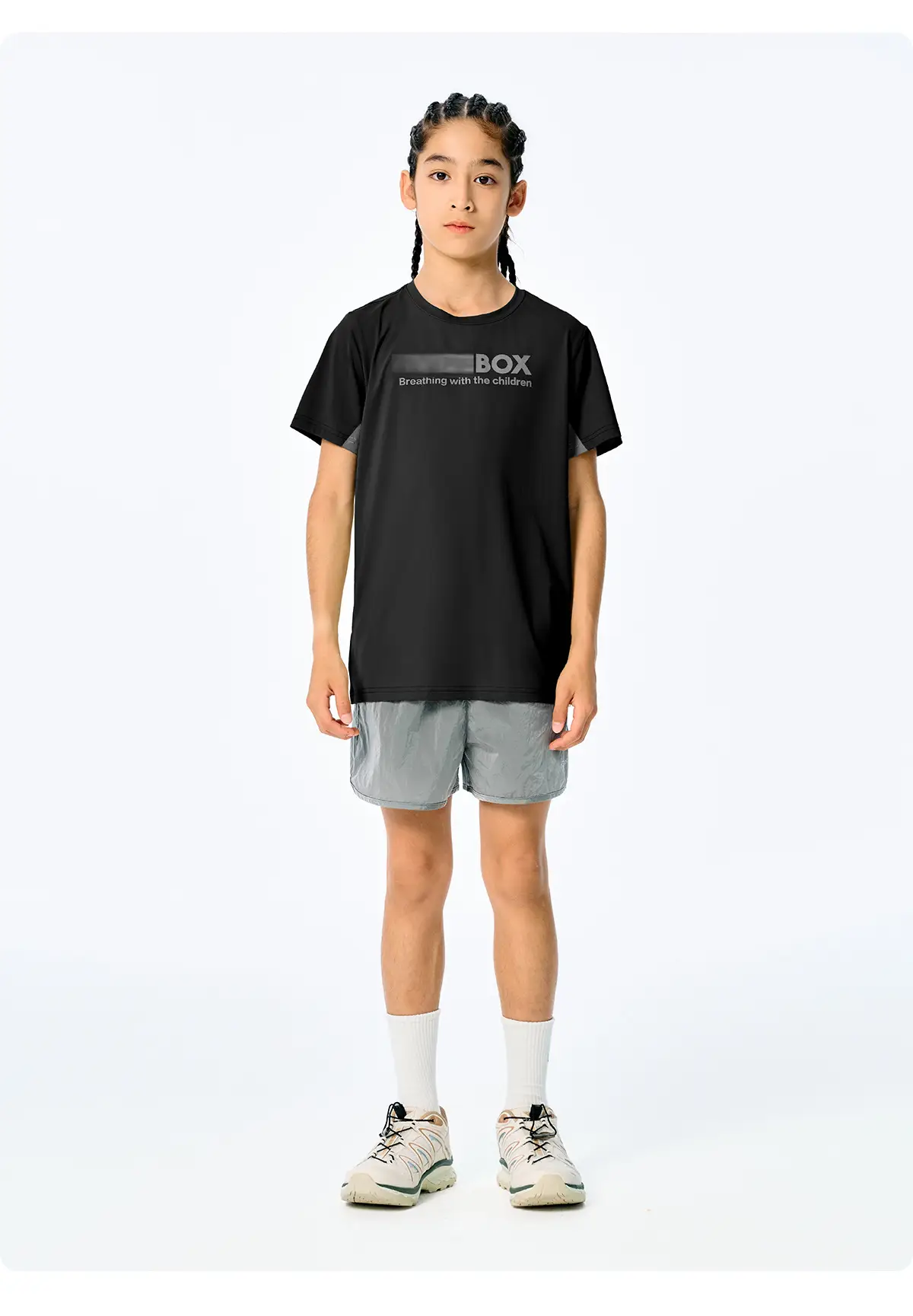 Girls Cotton T-Shirt Light Green Short Sleeve Sports Wear — feature 28