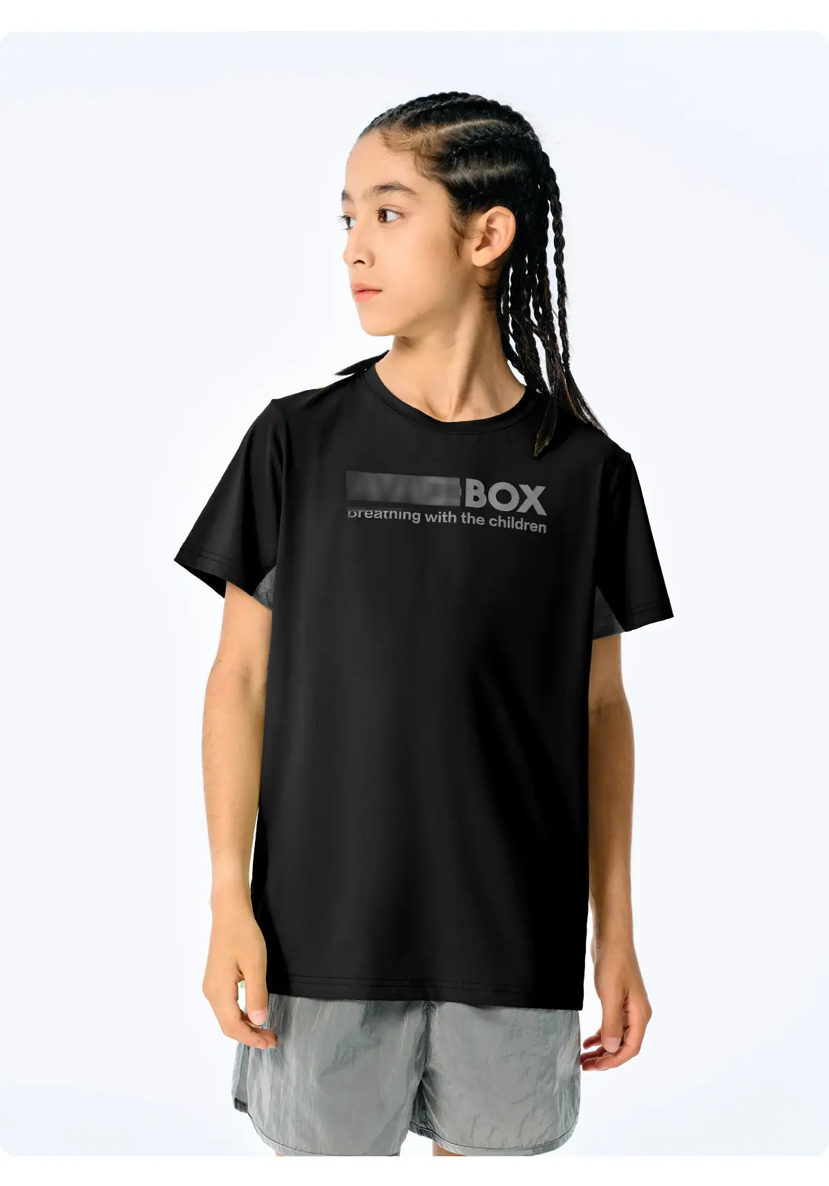 Girls Cotton T-Shirt Light Green Short Sleeve Sports Wear — feature 31
