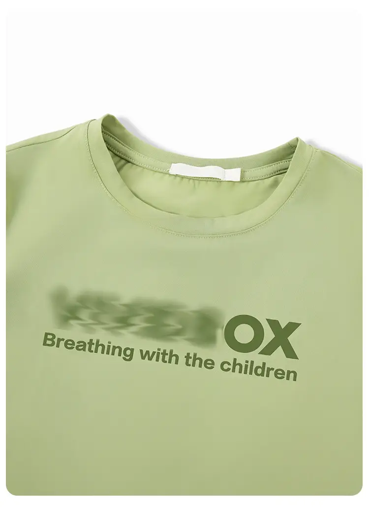 Girls Cotton T-Shirt Light Green Short Sleeve Sports Wear — feature 37