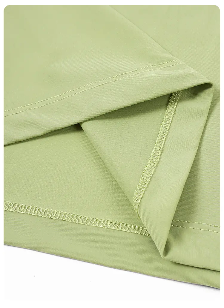 Girls Cotton T-Shirt Light Green Short Sleeve Sports Wear — feature 38