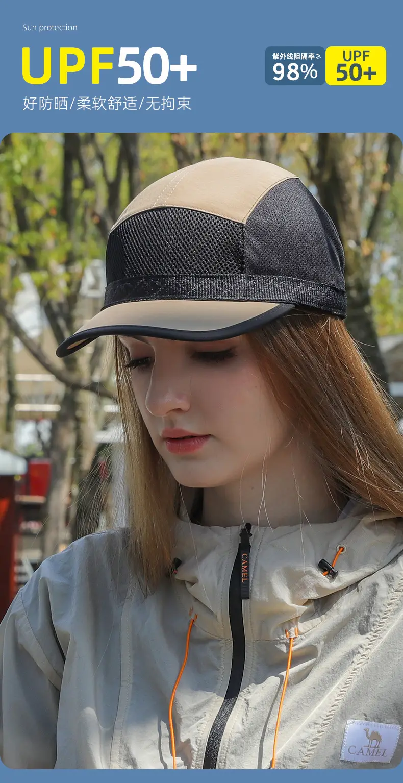 Women Baseball Cap UPF50+ Mesh Travel Cycling Sunshade — feature 4
