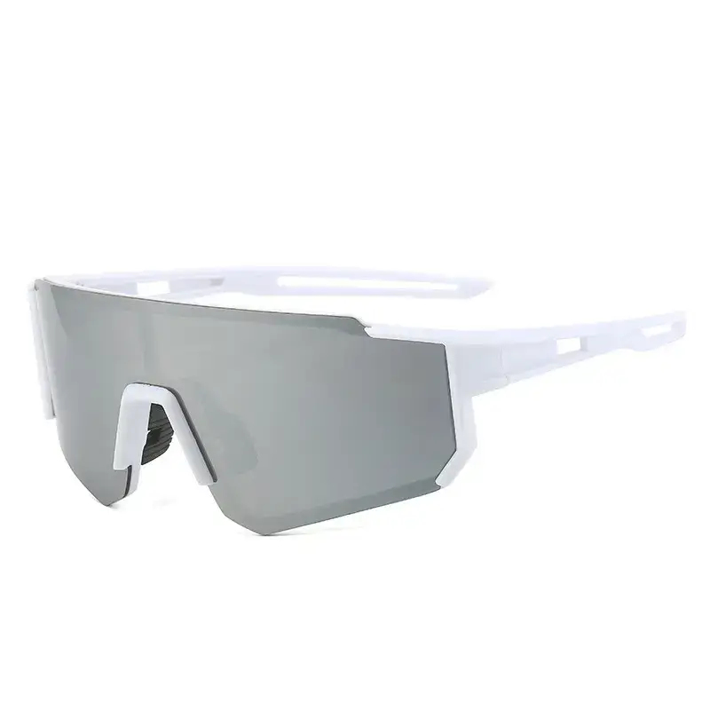 Cross-Border New Colorful Outdoor Cycling Sunglasses One-Piece Bicycle Windshield Glasses European and American Sports Square Sunglasses