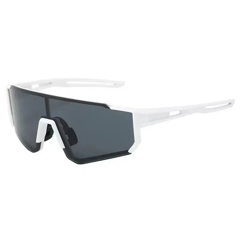Cross-Border New Colorful Outdoor Cycling Sunglasses One-Piece Bicycle Windshield Glasses European and American Sports Square Sunglasses