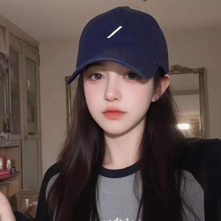 Women Red Baseball Cap Wide Brim Sunshade - Image 9