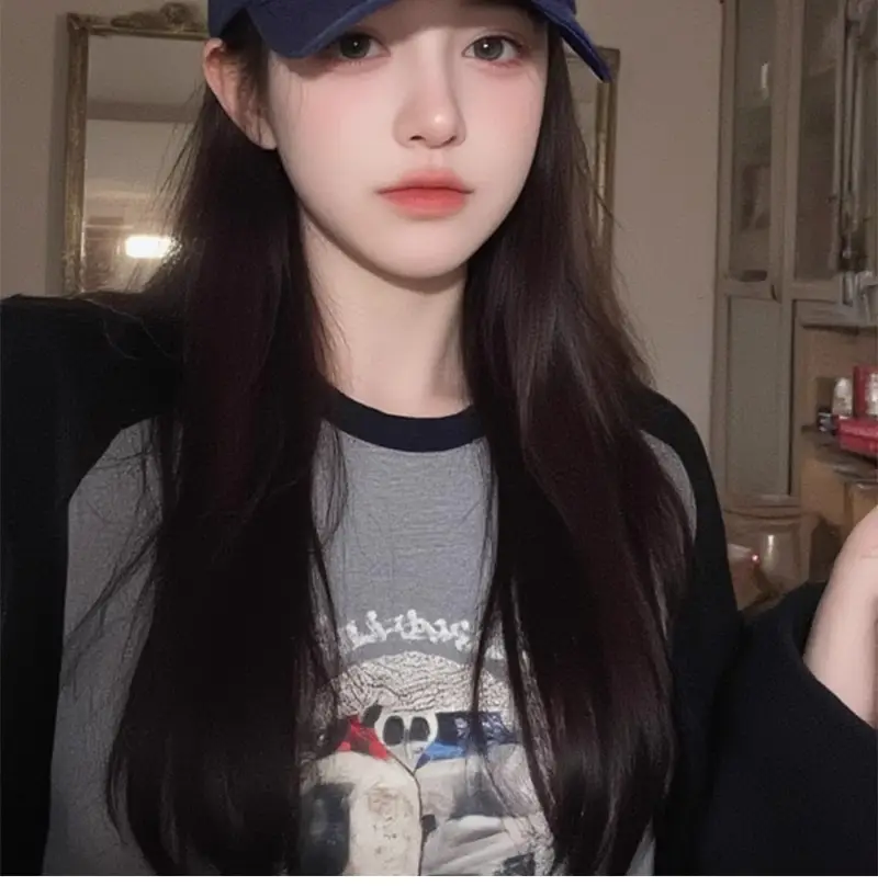 Women Red Baseball Cap Wide Brim Sunshade — feature 4