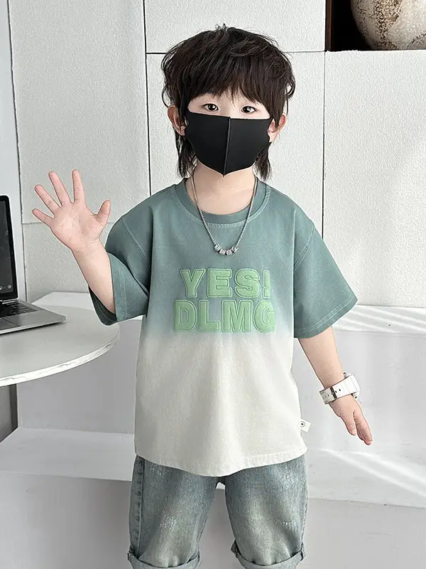 8561 Boys T-Shirt Purple Gradient Tie-Dye 2026 - Image 4
