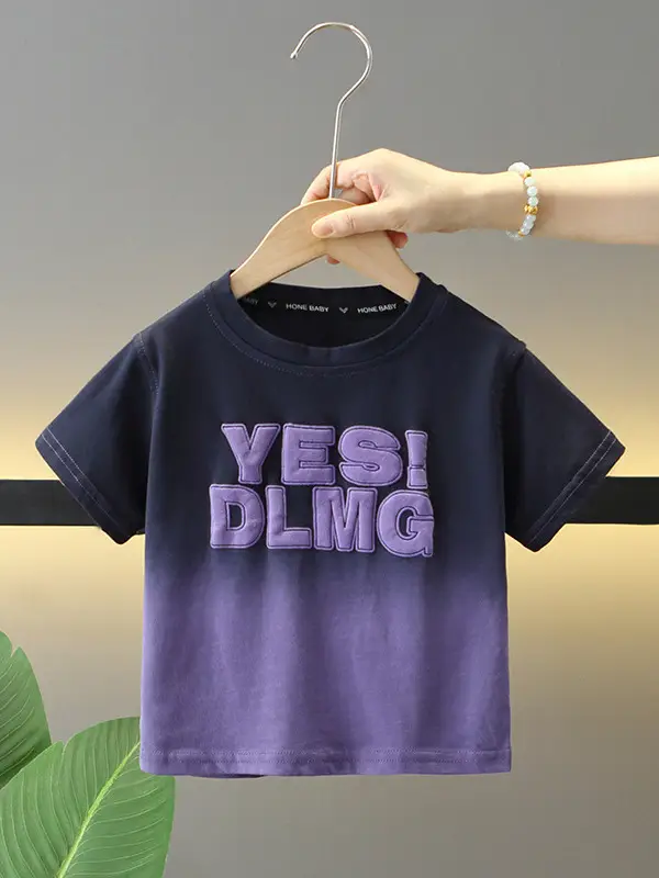 8561 Boys T-Shirt Purple Gradient Tie-Dye 2026 - Image 6