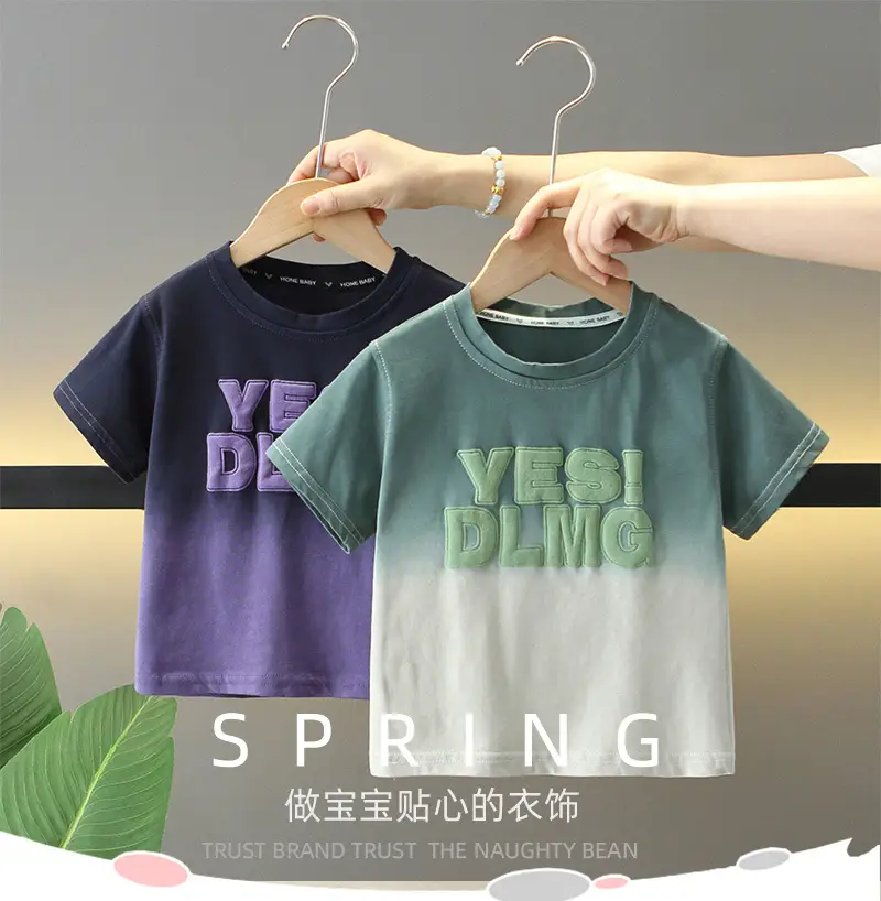 8561 Boys T-Shirt Purple Gradient Tie-Dye 2026 — feature 1