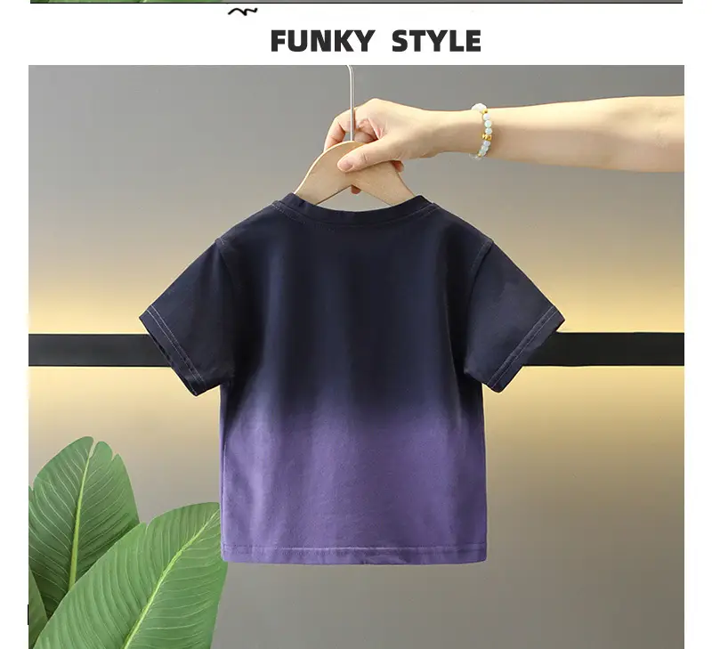 8561 Boys T-Shirt Purple Gradient Tie-Dye 2026 — feature 7