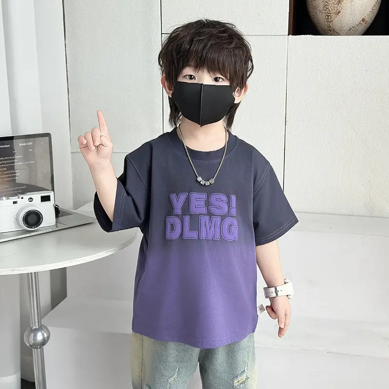 8561 Boys T-Shirt Purple Gradient Tie-Dye 2026 - Image 2