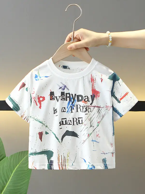 8562 Boys T-Shirt 2026 Summer Kids Short Sleeve - Image 2