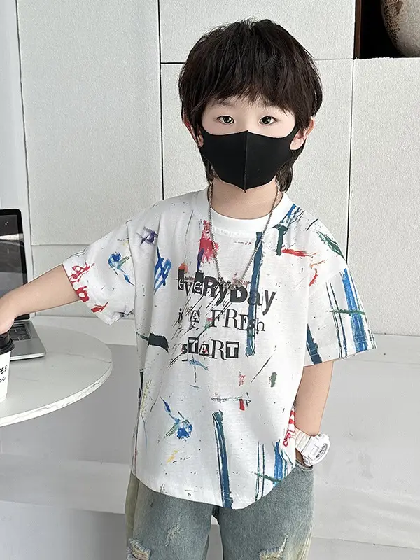 8562 Boys T-Shirt 2026 Summer Kids Short Sleeve - Image 3