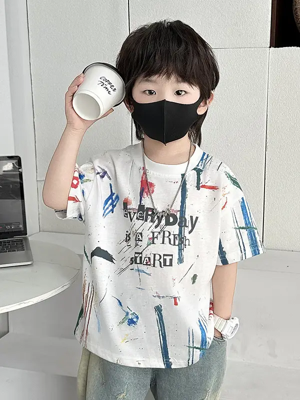 8562 Boys T-Shirt 2026 Summer Kids Short Sleeve - Image 4
