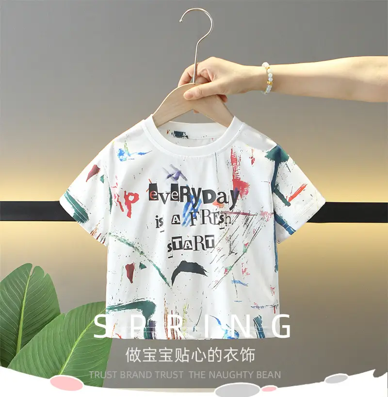 8562 Boys T-Shirt 2026 Summer Kids Short Sleeve — feature 1