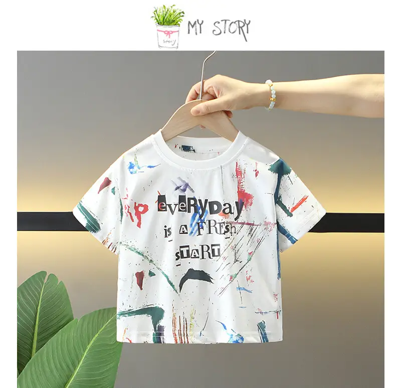 8562 Boys T-Shirt 2026 Summer Kids Short Sleeve — feature 4