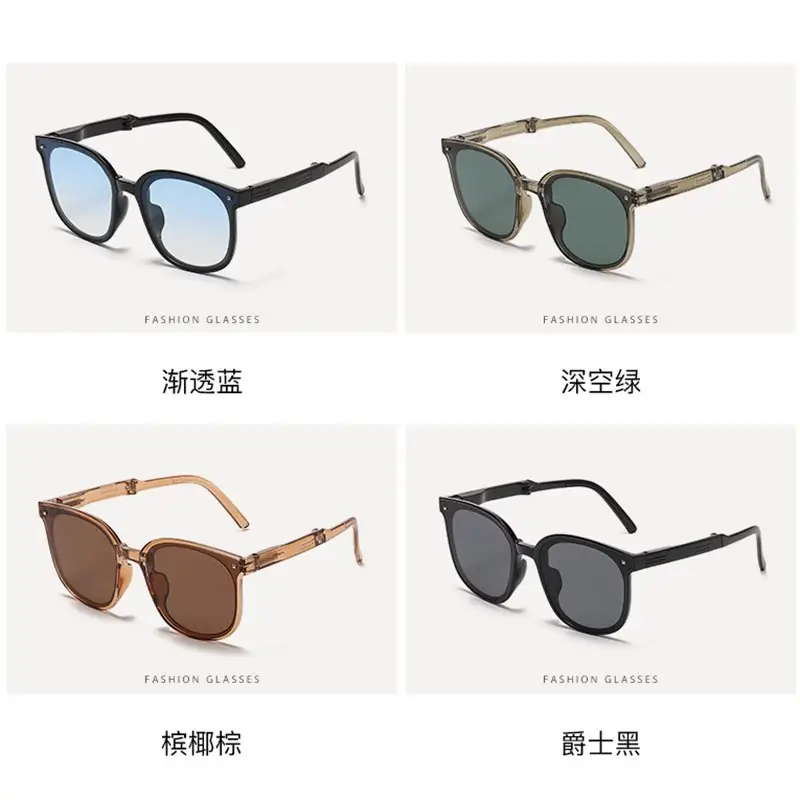 2026 Foldable Sunglasses UV Protection Black Women - Image 6