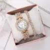 Diamond Encrusted Women's Watch with Roman Pattern - Image 7