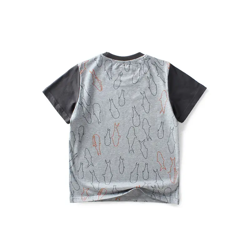 Kids Korean Style Short Sleeve T-Shirt Set Brown Shorts — feature 17
