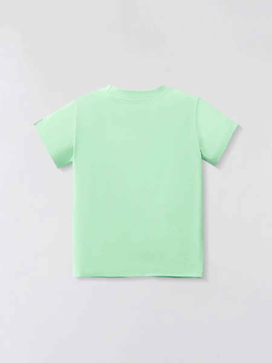 2025 Kids Dinosaur T-Shirt Short Sleeve Mint Green - Image 3