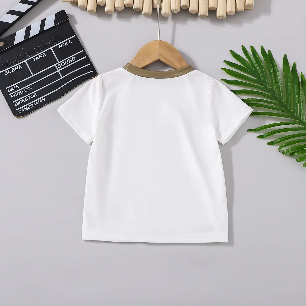 Kids White Cotton Bear Print T-Shirt Summer Casual