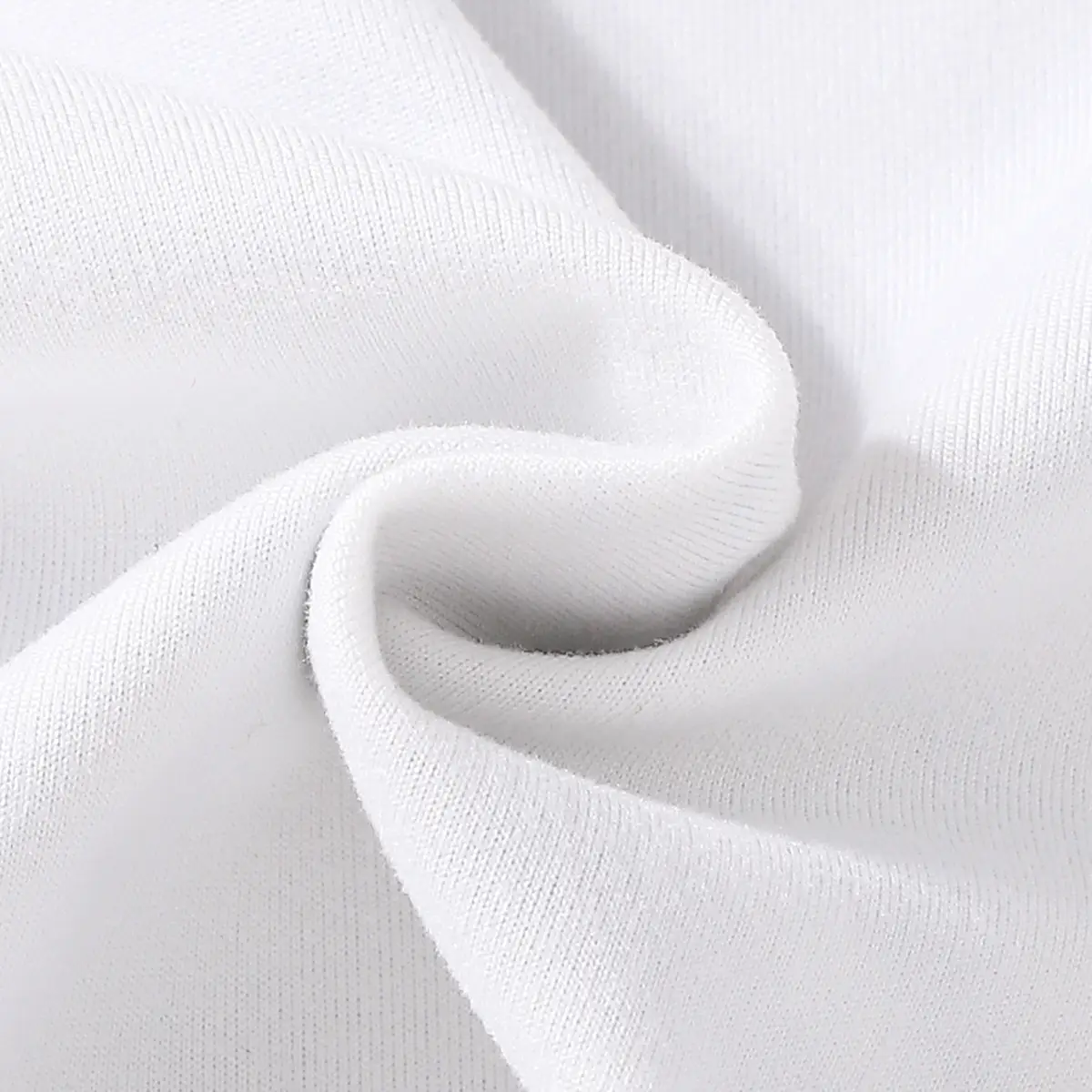 Kids White Cotton Bear Print T-Shirt Summer Casual — feature 8