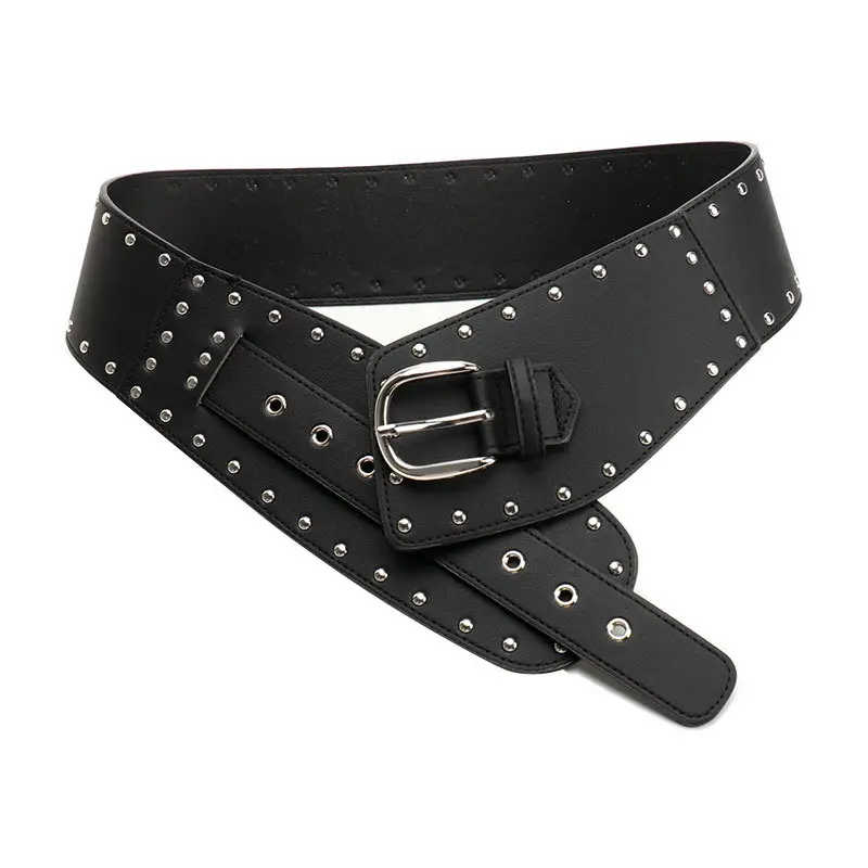 Black Rivet Waist Belt for Women Cross Border European American - Image 6