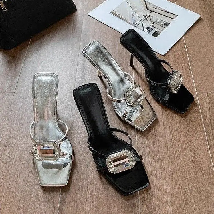 Women Transparent Rhinestone Stiletto Sandals 2025 — feature 8