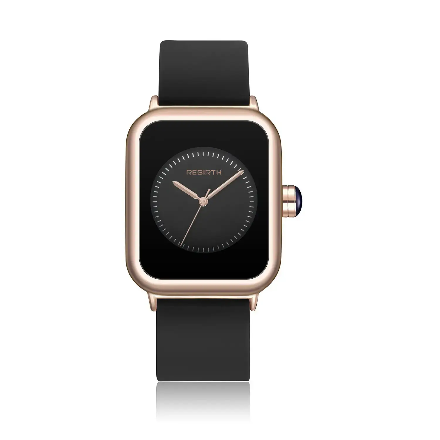 2021 Square Quartz Watch Black Rose Gold Women - Image 5