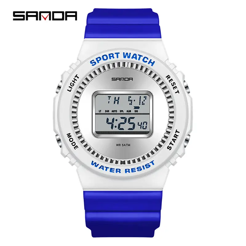Kids DIY Digital Counting Watch Blue Silicone Band - Image 13